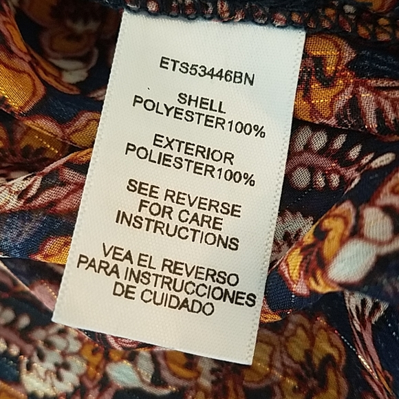 En Creme Floral Boho Shirt NWT - Picture 4 of 7